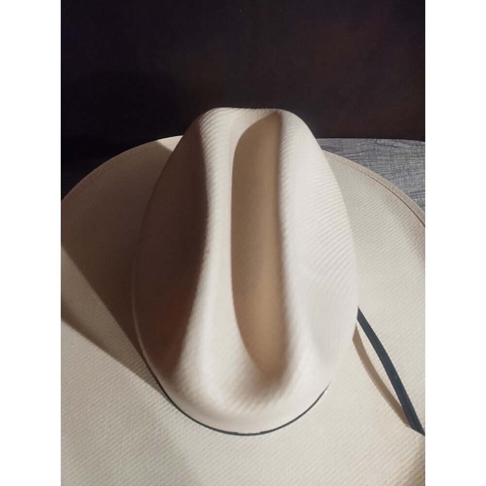 Alamo Hat Co 7 1/8 Khaki Beige USA Summer Lightweight Straw Cowboy Western Hat - Picture 6 of 9